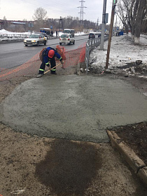 Завершено устранение провала на улице Трактовой