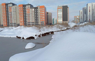 В Барнауле организовано отведение талой воды от жилых домов в квартале 2011