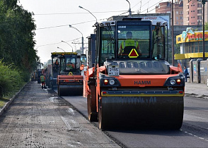 Главный проспект Барнаула ремонтируют в рамках проекта «Безопасные и качественные дороги»