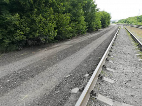 В Барнауле на улице Квартал 953А отсыпали асфальтовым сколом дорогу