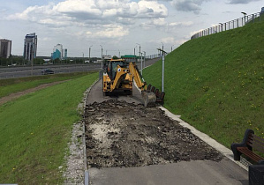 В Барнауле начали работы по устранению причин просадки грунта на террасах Нагорного парка