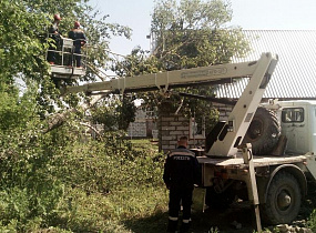 Последствия ночного урагана устраняют в районах Барнаула