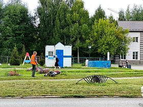 Сезонные работы по скашиванию травы продолжаются в Барнауле