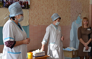 В школе №113 Барнаула отработали действия по размещению эвакуированного населения