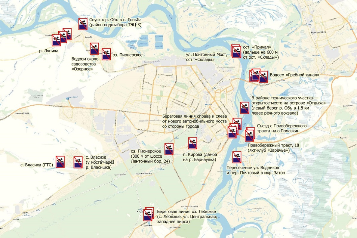 Барнаульцам напоминают об опасности купания в не предназначенных для этого местах 