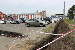 На Привокзальной площади Барнаула начались  подготовительные работы, связанные с заменой асфальтового покрытия