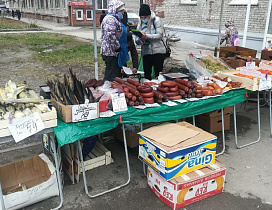 Россельхознадзор провел  рейд по местам несанкционированной торговли в Октябрьском районе 