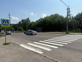 В Барнауле продолжают работы по обновлению дорожной разметки