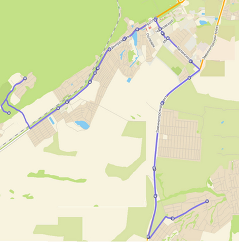 Изменяется трасса следования автобусного маршрута №104ю