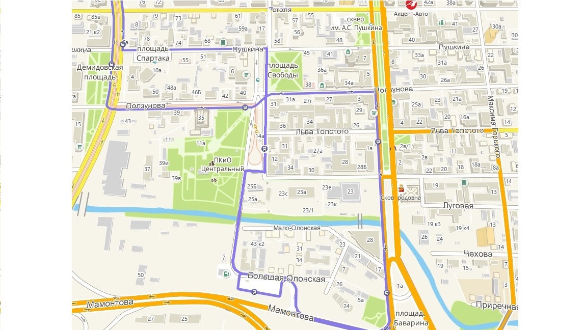 В Барнауле автобусы №57 начинают ходить по измененному маршруту