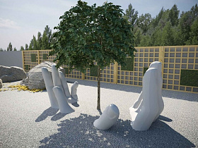 На берегу Барнаулки начали обустройство тематического уголка